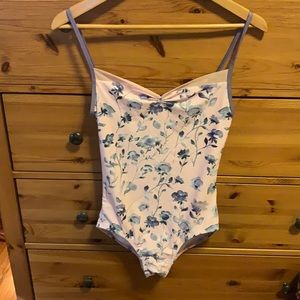 Pink Floral Leotard Size M